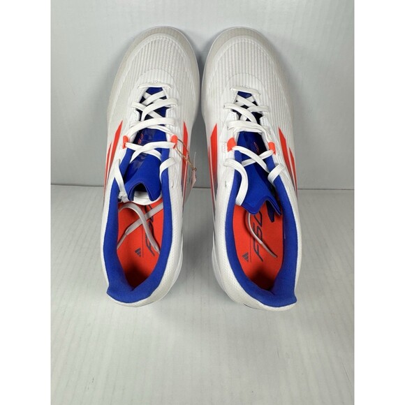 Size 10 Adidas F50 League Football Soccer Shoes Sports White Blue IF1395 NEW main image 4